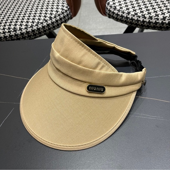 Miu Miu Canvas Sun Hat with Frayed Edges and Embossed Logo main image 9